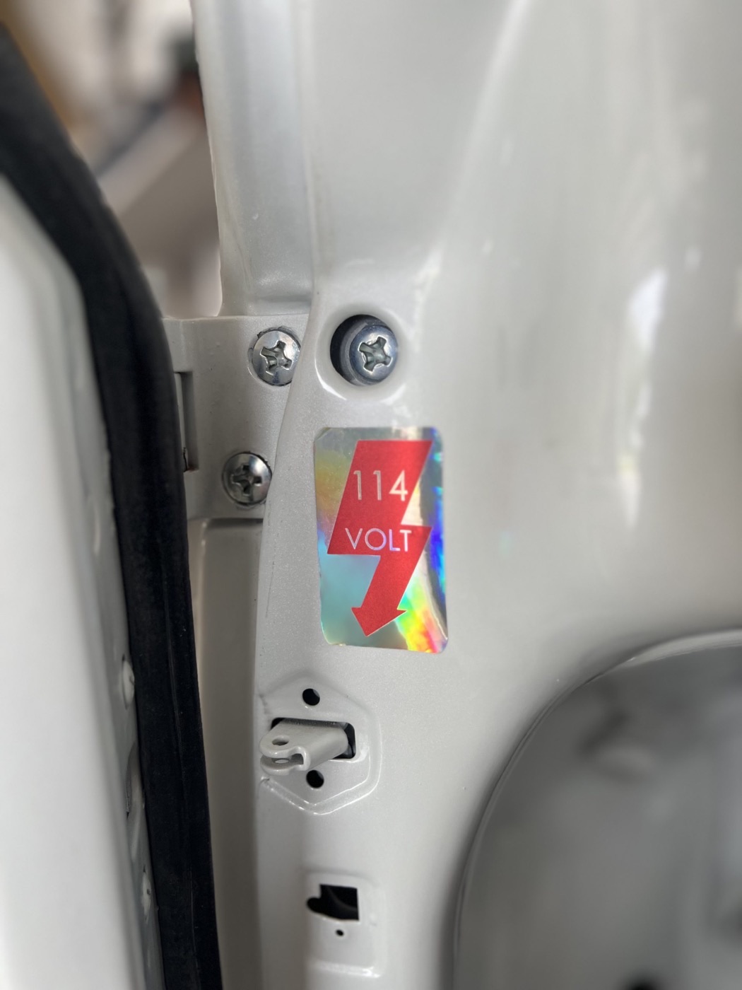 Retro Voltage Door Jamb Sticker
